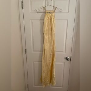 Aiifos Yellow Cocktail Dress